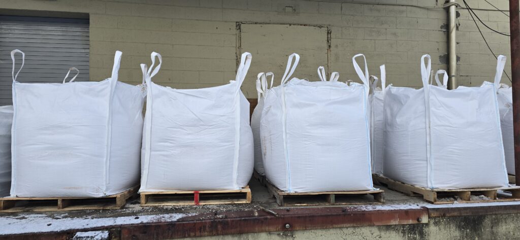Four 2500lb bags of salt